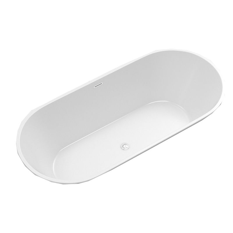 Contemporary Oval Drop-in Bathtub Soaking Acrylic Bath Tub in White Clearhalo 'Bathroom Remodel & Bathroom Fixtures' 'Bathtubs' 'Home Improvement' 'home_improvement' 'home_improvement_bathtubs' 'Showers & Bathtubs' 1200x1200_04cfcf0c-5aa7-46b7-a88e-f4397bed25f3