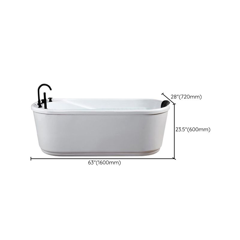 Modern Freestanding Bathtub Acrylic White Bathtub , 28.35-inch Wide (Board not Included) Clearhalo 'Bathroom Remodel & Bathroom Fixtures' 'Bathtubs' 'Home Improvement' 'home_improvement' 'home_improvement_bathtubs' 'Showers & Bathtubs' 1200x1200_04de5bbf-f67b-4d47-9853-e7731b50bc86