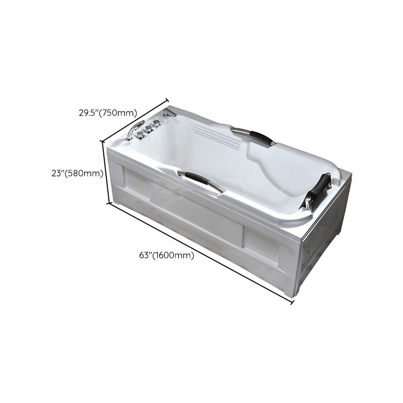 Acrylic Rectangular Freestanding Bath Soaking 29.53-inch Tall Bathtub in White Clearhalo 'Bathroom Remodel & Bathroom Fixtures' 'Bathtubs' 'Home Improvement' 'home_improvement' 'home_improvement_bathtubs' 'Showers & Bathtubs' 1200x1200_04e0ccda-ee4e-4cb8-9064-ec296de6bc13