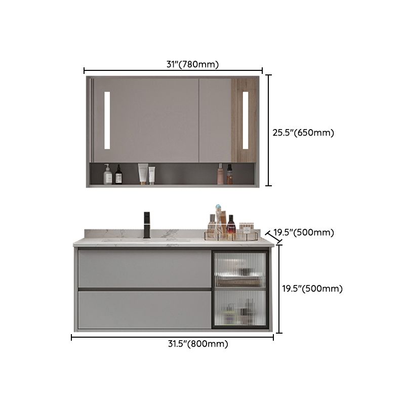 Bathroom Vanity Set Drawers Storage Shelf Ceramic Sink Vanity Set Clearhalo 'Bathroom Remodel & Bathroom Fixtures' 'Bathroom Vanities' 'bathroom_vanities' 'Home Improvement' 'home_improvement' 'home_improvement_bathroom_vanities' 1200x1200_04e6b3e3-e121-48f2-b459-e47d59e7bce5