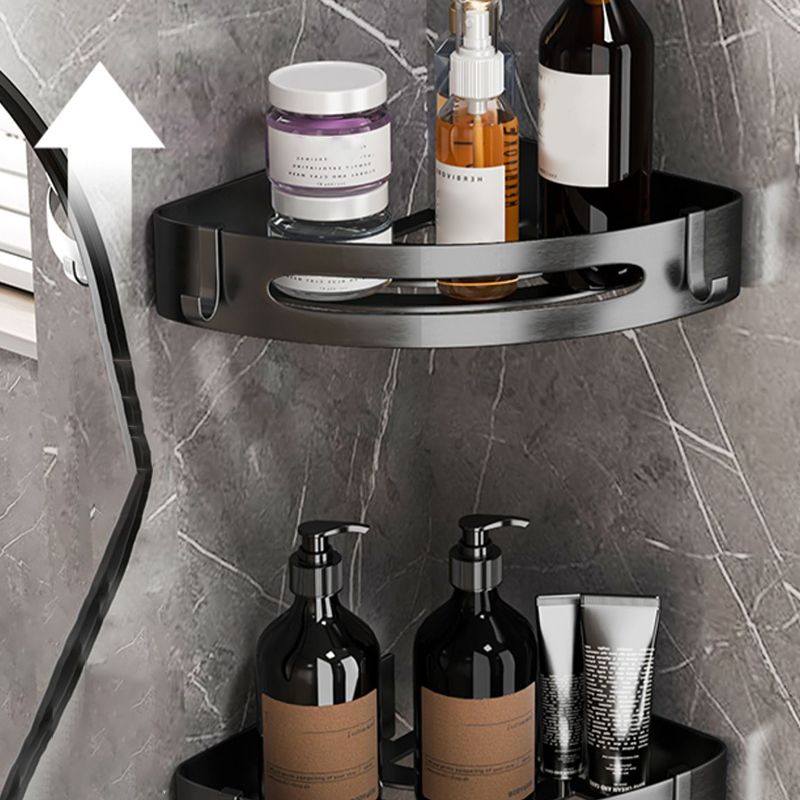 Modern Grey Bathroom Accessory Set Bath Shelf Bath Hardware Set Clearhalo 'Bathroom Hardware Sets' 'Bathroom Hardware' 'Bathroom Remodel & Bathroom Fixtures' 'bathroom_hardware_sets' 'Home Improvement' 'home_improvement' 'home_improvement_bathroom_hardware_sets' 1200x1200_04f75346-4fca-4b37-b148-5600eb40a4f7