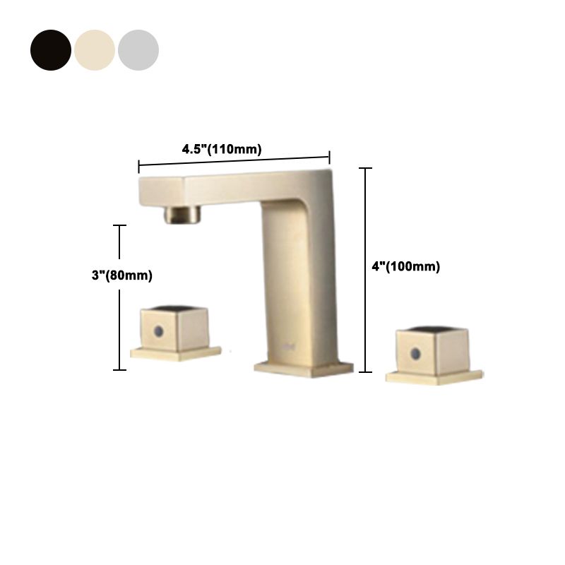 Circular 2-Handle Bathroom Faucet 3 Hole Widespread Bathroom Sink Faucet Clearhalo 'Bathroom Remodel & Bathroom Fixtures' 'Bathroom Sink Faucets' 'Bathroom Sinks & Faucet Components' 'bathroom_sink_faucets' 'Conjuntos de Torneiras de Lavatório e Banheiro' 'Home Improvement' 'home_improvement' 'home_improvement_bathroom_sink_faucets' 'Mobiliário Doméstico' 'Página inicial' 'Renovação e equipamento de casa de banho' 'Torneira para lavatório de banheiro' 1200x1200_04f7cd7b-7502-4f3d-a004-b9df12f643c1