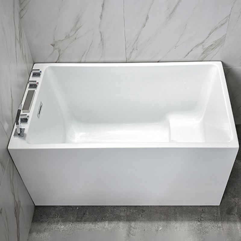 Contemporary Rectangle Acrylic Bathtub Freestanding Soaking Bathtub Clearhalo 'Bathroom Remodel & Bathroom Fixtures' 'Bathtubs' 'Home Improvement' 'home_improvement' 'home_improvement_bathtubs' 'Showers & Bathtubs' 1200x1200_050f85dd-d15c-4aed-bb37-86d517695d12