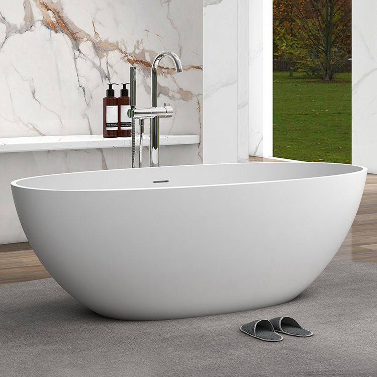 Oval Soaking Modern Bathtub Antique Finish Stand Alone Bath Tub Clearhalo 'Bathroom Remodel & Bathroom Fixtures' 'Bathtubs' 'Home Improvement' 'home_improvement' 'home_improvement_bathtubs' 'Showers & Bathtubs' 1200x1200_05391bf9-5127-4ff1-aaed-b182388b427f