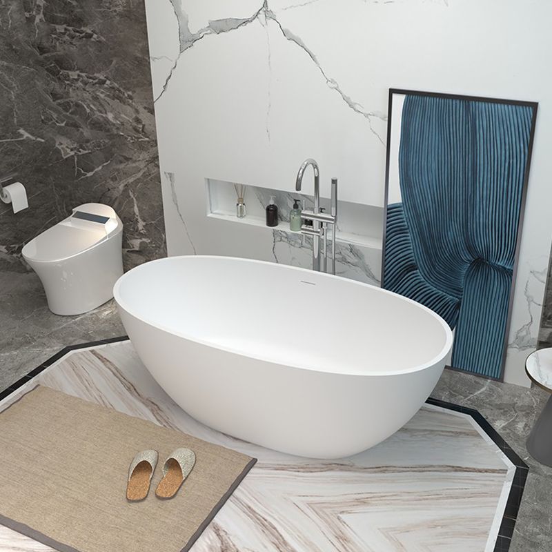 Modern Stone Oval Bathtub Antique Finish Freestanding Bath Tub Clearhalo 'Bathroom Remodel & Bathroom Fixtures' 'Bathtubs' 'Home Improvement' 'home_improvement' 'home_improvement_bathtubs' 'Showers & Bathtubs' 1200x1200_053c8538-8659-4b97-b205-8ebb434dabd3