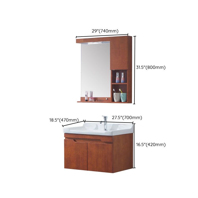 Mirror Included Wall Mount Sink Vanity with Sink for Bathroom Clearhalo 'Bathroom Remodel & Bathroom Fixtures' 'Bathroom Vanities' 'bathroom_vanities' 'Home Improvement' 'home_improvement' 'home_improvement_bathroom_vanities' 1200x1200_05487ce9-0fb2-4e91-8571-65d1fe568e43
