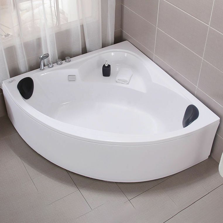 Modern Corner Acrylic-Fiberglass Bathtub Soaking Bathtub with Seat Clearhalo 'Bathroom Remodel & Bathroom Fixtures' 'Bathtubs' 'Home Improvement' 'home_improvement' 'home_improvement_bathtubs' 'Showers & Bathtubs' 1200x1200_05ab8b35-82bc-440d-bda3-383aa0e70b60