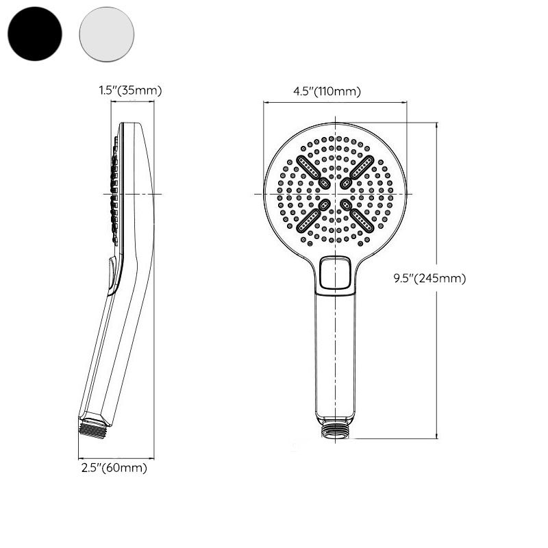 Contemporary Handheld Shower Self-Cleaning Wall-Mount Showerhead Clearhalo 'Bathroom Remodel & Bathroom Fixtures' 'Home Improvement' 'home_improvement' 'home_improvement_shower_heads' 'Shower Heads' 'shower_heads' 'Showers & Bathtubs Plumbing' 'Showers & Bathtubs' 1200x1200_05d7ea0e-8733-46d2-9071-4f227bb8736b