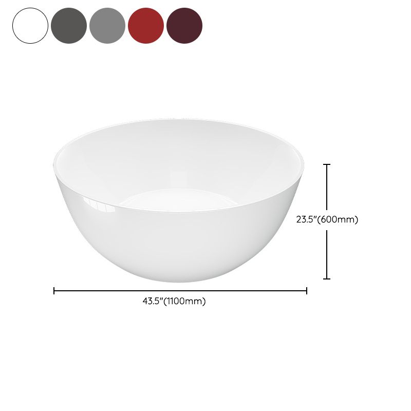 Acrylic Round Tub Soaking Freestanding Bathtub , 23.62-inch Tall Clearhalo 'Bathroom Remodel & Bathroom Fixtures' 'Bathtubs' 'Home Improvement' 'home_improvement' 'home_improvement_bathtubs' 'Showers & Bathtubs' 1200x1200_05d95163-ef49-45d4-9586-9c05185d187d