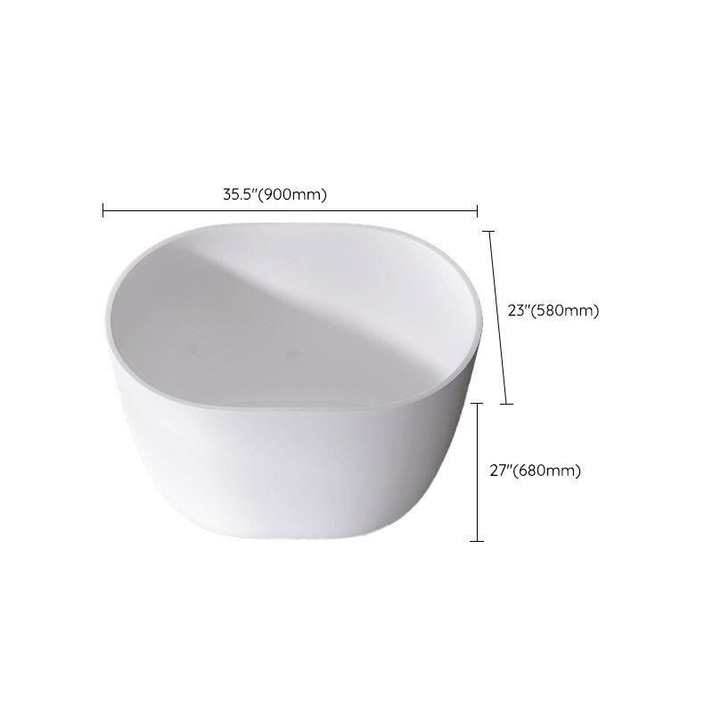 Modern Style Freestanding Bath Tub Oval Acrylic Soaking Bathtub in White Clearhalo 'Bathroom Remodel & Bathroom Fixtures' 'Bathtubs' 'Home Improvement' 'home_improvement' 'home_improvement_bathtubs' 'Showers & Bathtubs' 1200x1200_05de8d8b-bd80-494c-9e39-e91558aec3e8