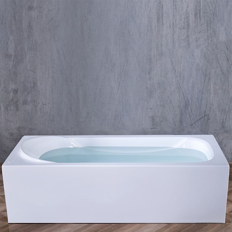 Acrylic Soaking Bathtub Antique Finish Rectangular Back to Wall Bath Clearhalo 'Bathroom Remodel & Bathroom Fixtures' 'Bathtubs' 'Home Improvement' 'home_improvement' 'home_improvement_bathtubs' 'Showers & Bathtubs' 1200x1200_05df9991-44b1-4543-98f1-1a8e06ae2225