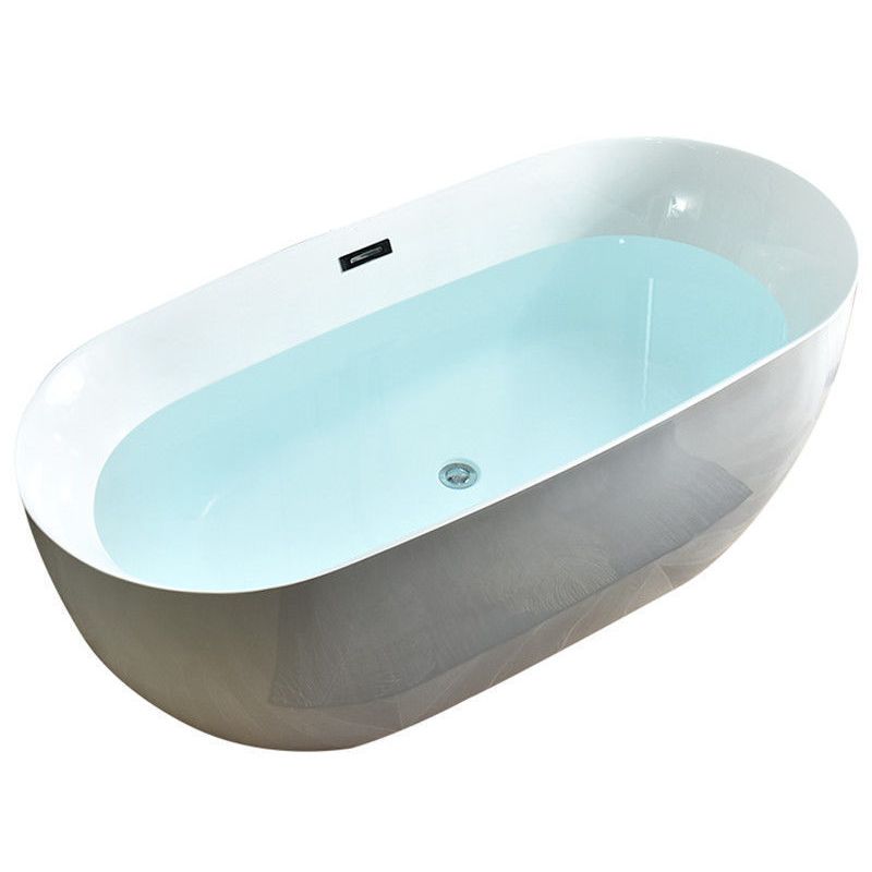 Antique Finish Stand Alone Bathtub Soaking Modern Oval Bath Tub Clearhalo 'Bathroom Remodel & Bathroom Fixtures' 'Bathtubs' 'Home Improvement' 'home_improvement' 'home_improvement_bathtubs' 'Showers & Bathtubs' 1200x1200_05f2ebad-fbb9-4026-a5ef-5269db1a101a