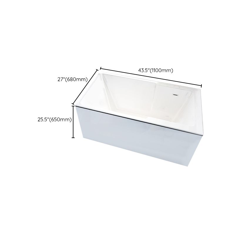 Freestanding Acrylic Bathtub Modern Stand Alone Soaking Tub with Slotted Overflow Drain Clearhalo 'Bathroom Remodel & Bathroom Fixtures' 'Bathtubs' 'Home Improvement' 'home_improvement' 'home_improvement_bathtubs' 'Showers & Bathtubs' 1200x1200_05f8f39c-ad66-47b9-8011-5e087db4ecf1