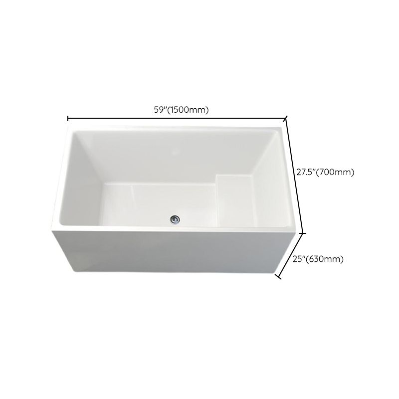 Modern Back to Wall Bathtub Rectangular Antique Finish Soaking Bath Clearhalo 'Bathroom Remodel & Bathroom Fixtures' 'Bathtubs' 'Home Improvement' 'home_improvement' 'home_improvement_bathtubs' 'Showers & Bathtubs' 1200x1200_060bf0fc-891b-4634-a6bc-19e7b5864b30