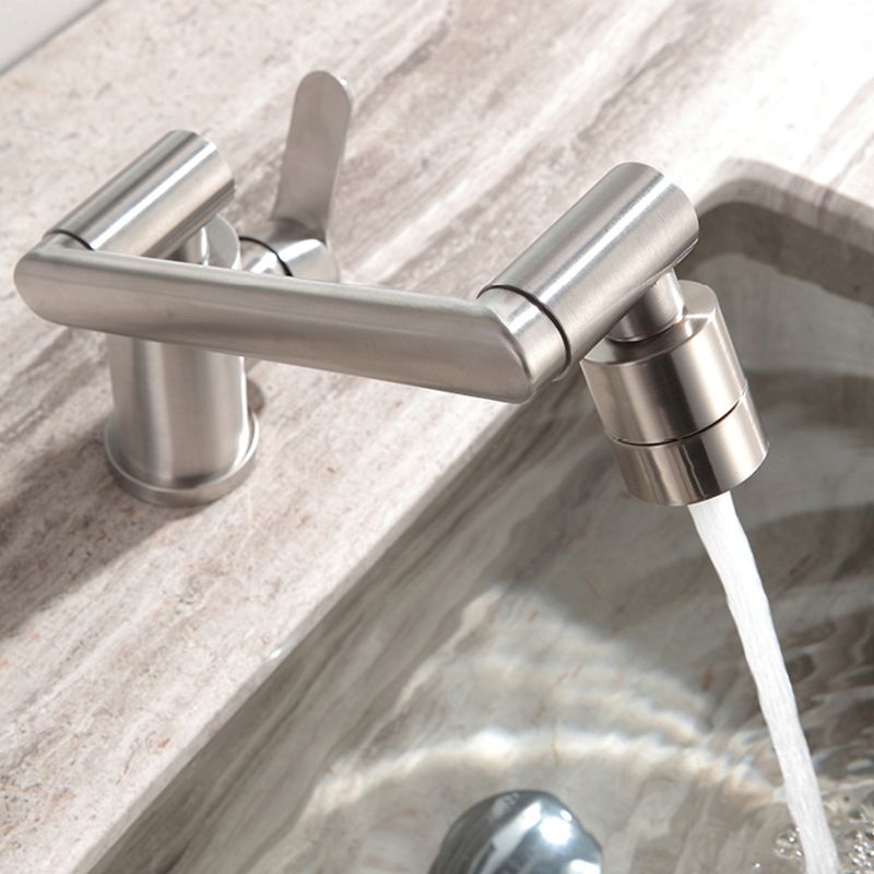 Swivel Spout Bathroom Faucet Single Hole Bathroom Sink Faucet with Lever Handle Clearhalo 'Bathroom Remodel & Bathroom Fixtures' 'Bathroom Sink Faucets' 'Bathroom Sinks & Faucet Components' 'bathroom_sink_faucets' 'Home Improvement' 'home_improvement' 'home_improvement_bathroom_sink_faucets' 1200x1200_06146189-fafb-4d8f-82a6-c9603d73e0c2