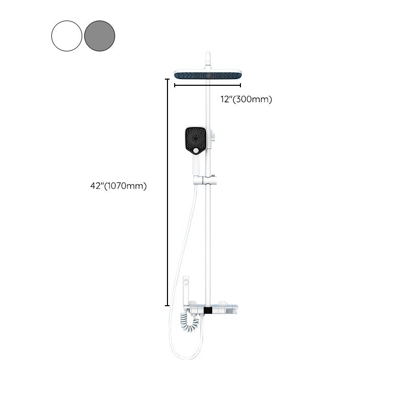 Modern Brass Shower System Wall Mounted Shower Set with Handheld Shower Head Clearhalo 'Bathroom Remodel & Bathroom Fixtures' 'Home Improvement' 'home_improvement' 'home_improvement_shower_faucets' 'Shower Faucets & Systems' 'shower_faucets' 'Showers & Bathtubs Plumbing' 'Showers & Bathtubs' 1200x1200_06261a60-85ab-4830-972c-7a1fba244991