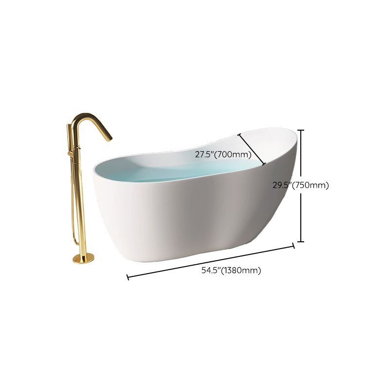 Modern Acrylic White Bathtub Freestanding Soaking Bathtub with Drain Clearhalo 'Bathroom Remodel & Bathroom Fixtures' 'Bathtubs' 'Home Improvement' 'home_improvement' 'home_improvement_bathtubs' 'Showers & Bathtubs' 1200x1200_0632da80-efac-4cc2-a761-2f0b5c5f5746