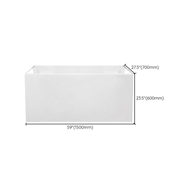 Rectangular Soaking Acrylic Bathtub Antique Finish Back to Wall Bath Clearhalo 'Bathroom Remodel & Bathroom Fixtures' 'Bathtubs' 'Home Improvement' 'home_improvement' 'home_improvement_bathtubs' 'Showers & Bathtubs' 1200x1200_06349aba-cc01-41d5-8173-0e56f5f46190