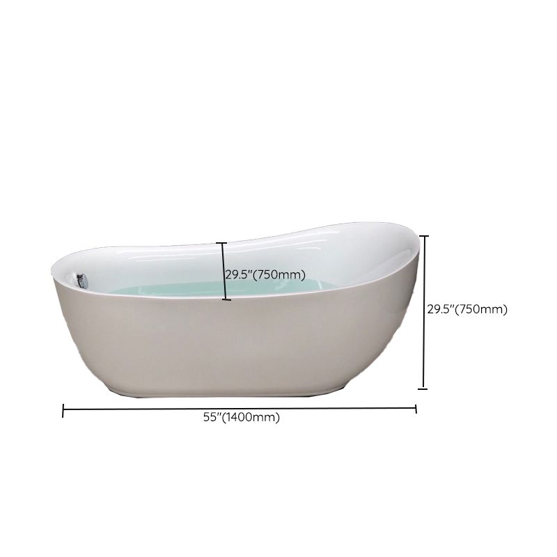 Modern Style Freestanding Bath Tub Acrylic Free Form Bathtub in White Clearhalo 'Bathroom Remodel & Bathroom Fixtures' 'Bathtubs' 'Home Improvement' 'home_improvement' 'home_improvement_bathtubs' 'Showers & Bathtubs' 1200x1200_06710b42-6943-429f-a809-f60b39e5d8de