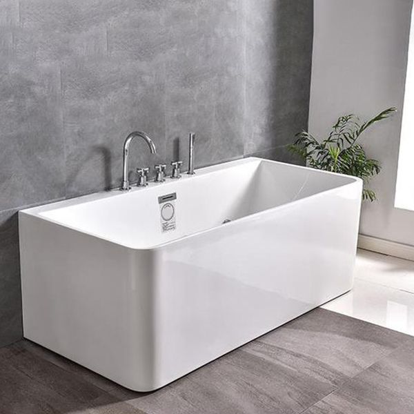 Rectangular Bathtub Soaking Back to Wall Bathtub , 23.62-inch Tall Clearhalo 'Bathroom Remodel & Bathroom Fixtures' 'Bathtubs' 'Home Improvement' 'home_improvement' 'home_improvement_bathtubs' 'Showers & Bathtubs' 1200x1200_067c4e7a-a118-4207-9ea1-12b1955276e4