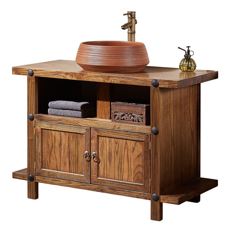 Traditional Wood Bathroom Vanity Set Freestanding Faucet Included Bath Vanity Clearhalo 'Bathroom Remodel & Bathroom Fixtures' 'Bathroom Vanities' 'bathroom_vanities' 'Home Improvement' 'home_improvement' 'home_improvement_bathroom_vanities' 1200x1200_068d1837-044a-4d63-a4c1-cded6bfcdb47