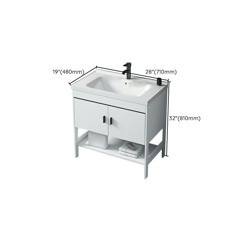 Freestanding Modern Sink Included Bath Vanity in White for Bathroom Clearhalo 'Bathroom Remodel & Bathroom Fixtures' 'Bathroom Vanities' 'bathroom_vanities' 'Home Improvement' 'home_improvement' 'home_improvement_bathroom_vanities' 1200x1200_06affddd-b5b4-4b4d-a880-5f748b9f7c7d