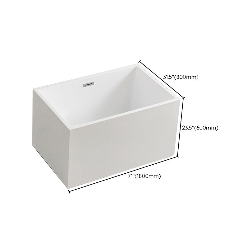 Freestanding Soaking Bathtub Antique Finish Rectangular Bathtub (Faucet not Included) Clearhalo 'Bathroom Remodel & Bathroom Fixtures' 'Bathtubs' 'Home Improvement' 'home_improvement' 'home_improvement_bathtubs' 'Showers & Bathtubs' 1200x1200_06c7a7c6-3dca-4027-bf52-ee6be336cda7