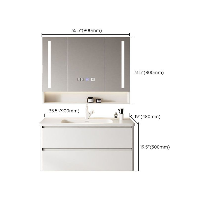 Sink Included Wall Mount Sink Vanity with Faucet Mirror for Bathroom Clearhalo 'Bathroom Remodel & Bathroom Fixtures' 'Bathroom Vanities' 'bathroom_vanities' 'Home Improvement' 'home_improvement' 'home_improvement_bathroom_vanities' 1200x1200_06de8cae-1760-42b5-9d68-47609a4ff09c