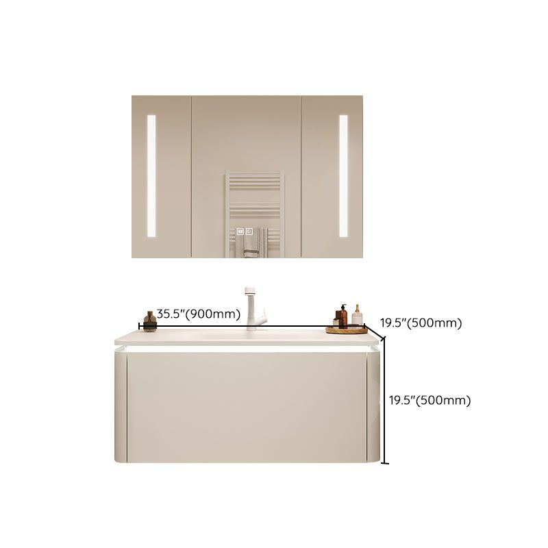 Wood White Wall Modern Mount Bathroom Sink Vanity with Mirror Clearhalo 'Bathroom Remodel & Bathroom Fixtures' 'Bathroom Vanities' 'bathroom_vanities' 'Home Improvement' 'home_improvement' 'home_improvement_bathroom_vanities' 1200x1200_06e7733a-7a7f-40a4-8b22-cfc55687ab8d