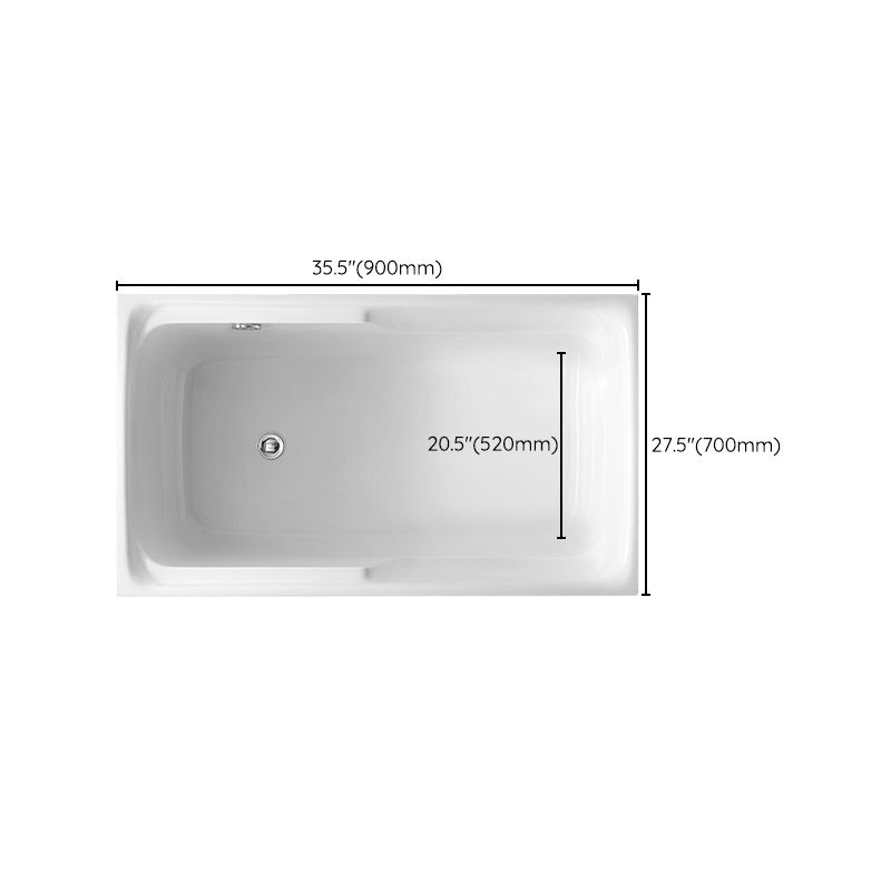 White Acrylic Soaking Bathtub Bathroom Rectangular Modern Bath Tub Clearhalo 'Bathroom Remodel & Bathroom Fixtures' 'Bathtubs' 'Home Improvement' 'home_improvement' 'home_improvement_bathtubs' 'Showers & Bathtubs' 1200x1200_070dba7c-cb2a-4d18-a180-bdbfd8369d8d