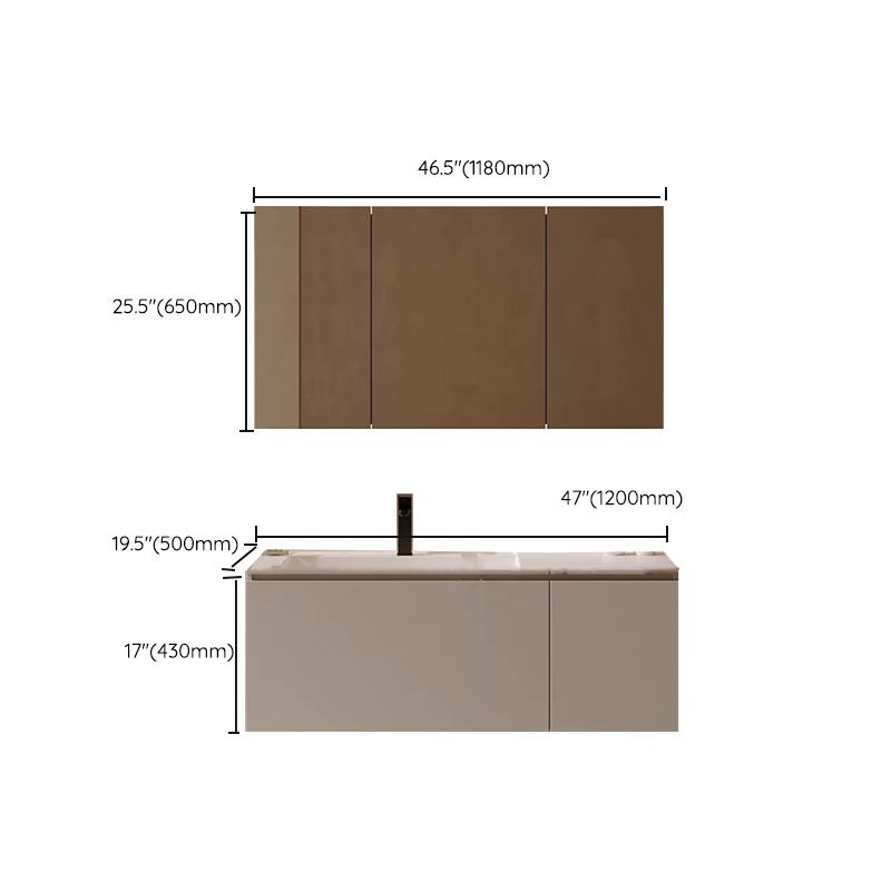 White Wall Mounted Standard Single-Sink Wood Bathroom Vanity Set Clearhalo 'Bathroom Remodel & Bathroom Fixtures' 'Bathroom Vanities' 'bathroom_vanities' 'Home Improvement' 'home_improvement' 'home_improvement_bathroom_vanities' 1200x1200_07127c76-f918-4e13-b315-80bf1b55eb67