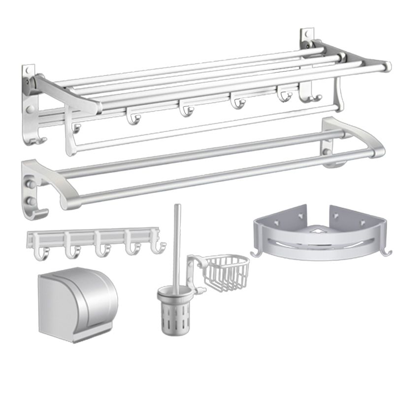 Modern Bathroom Accessories Hardware Set Silver Bathroom Accessory Kit Clearhalo 'Bathroom Hardware Sets' 'Bathroom Hardware' 'Bathroom Remodel & Bathroom Fixtures' 'bathroom_hardware_sets' 'Home Improvement' 'home_improvement' 'home_improvement_bathroom_hardware_sets' 1200x1200_072ae3ee-632d-4d6f-865e-3a36f3c04c6c