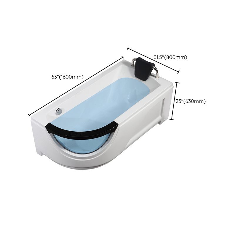 Free Form Corner Bathtub Acrylic Soaking White Modern Back to Wall Bathtub Clearhalo 'Bathroom Remodel & Bathroom Fixtures' 'Bathtubs' 'Home Improvement' 'home_improvement' 'home_improvement_bathtubs' 'Showers & Bathtubs' 1200x1200_072d2e50-6108-4978-9efb-c565ed59952e