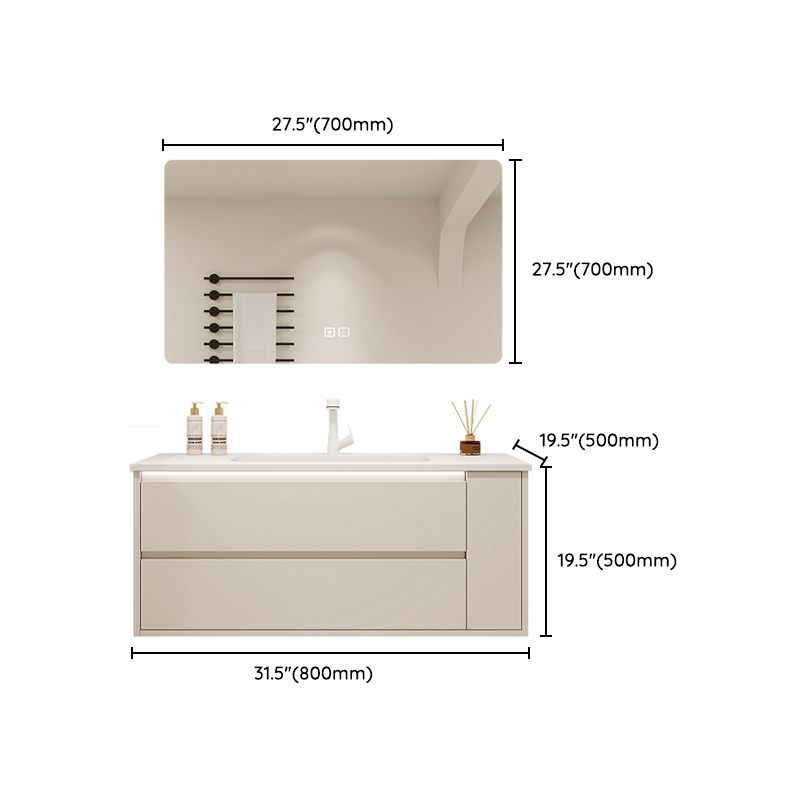 Mirror Included Wall Mount Bathroom Sink Vanity in White with Doors Drawers Clearhalo 'Bathroom Remodel & Bathroom Fixtures' 'Bathroom Vanities' 'bathroom_vanities' 'Home Improvement' 'home_improvement' 'home_improvement_bathroom_vanities' 1200x1200_075f1c9c-82ed-4923-b74b-0db8be15c721