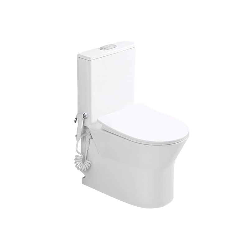 Pistolet pulvérisateur de toilettes à chasse d'eau en céramique  contemporain inclus, toilettes à urine pour salle de bains - Clearhalo