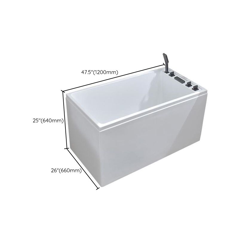 Freestanding Modern Bath Back to Wall White Soaking Acrylic Bathtub Clearhalo 'Bathroom Remodel & Bathroom Fixtures' 'Bathtubs' 'Home Improvement' 'home_improvement' 'home_improvement_bathtubs' 'Showers & Bathtubs' 1200x1200_079363c2-50af-4f24-a178-f3f49cb54ec6