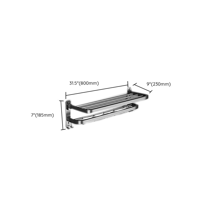 Modern Grey Bathroom Accessory Set Bath Shelf Bath Hardware Set Clearhalo 'Bathroom Hardware Sets' 'Bathroom Hardware' 'Bathroom Remodel & Bathroom Fixtures' 'bathroom_hardware_sets' 'Home Improvement' 'home_improvement' 'home_improvement_bathroom_hardware_sets' 1200x1200_07b9163d-2498-47a2-842d-68fb8956ff2a