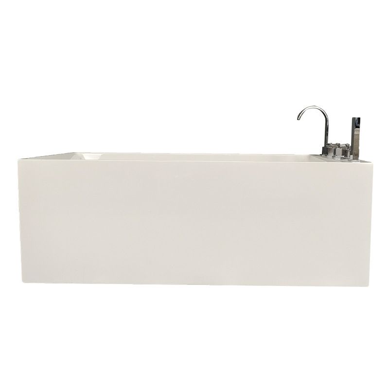 Modern Style Acrylic Rectangular Tub White Bath Tub with Internal Drain Clearhalo 'Bathroom Remodel & Bathroom Fixtures' 'Bathtubs' 'Home Improvement' 'home_improvement' 'home_improvement_bathtubs' 'Showers & Bathtubs' 1200x1200_07bfde1f-88d9-48b5-bc1b-6f134c2dad18