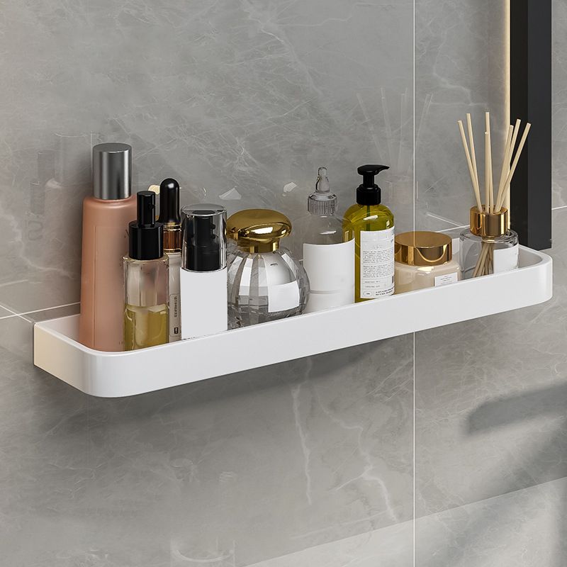 Contemporary Bathroom Accessory Set Metal Bath Shelf in White Clearhalo 'Bathroom Hardware Sets' 'Bathroom Hardware' 'Bathroom Remodel & Bathroom Fixtures' 'bathroom_hardware_sets' 'Home Improvement' 'home_improvement' 'home_improvement_bathroom_hardware_sets' 1200x1200_07d42f3d-d385-4086-81b0-376bc2483837