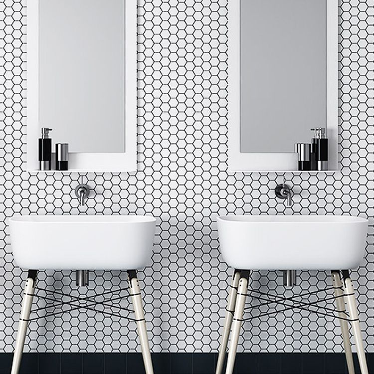 Wall and Floor Tile Straight Edge Geometric Pattern Wall and Floor Tile Clearhalo 'Floor Tiles & Wall Tiles' 'floor_tiles_wall_tiles' 'Flooring 'Home Improvement' 'home_improvement' 'home_improvement_floor_tiles_wall_tiles' Walls and Ceiling' 1200x1200_07d97309-09e7-480d-a8be-9df5d0364c0d