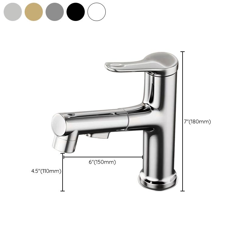 Modern Sink Faucet Solid Color Copper Basin Lavatory Faucet for Bathroom Clearhalo 'Bathroom Remodel & Bathroom Fixtures' 'Bathroom Sink Faucets' 'Bathroom Sinks & Faucet Components' 'bathroom_sink_faucets' 'Home Improvement' 'home_improvement' 'home_improvement_bathroom_sink_faucets' 1200x1200_07e19942-a69f-4432-8c20-4cd5a3a8557a