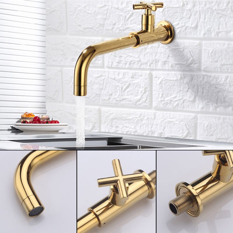 Contemporary Wall Mounted Bathroom Faucet Cross Handle Solid Brass Faucet Clearhalo 'bathroom_sink_faucets' 'Conjunta de Baño y Conjunta de Grifo' 'Coronamiento de Baño y Dispositivo de Baño' 'Grifo del lavabo del baño' 'Hogar' 'home_improvement' 'home_improvement_bathroom_sink_faucets' 'Mejoras para el hogar' 1200x1200_07ea4b7d-6fd4-4947-9b05-e4094cf30b15