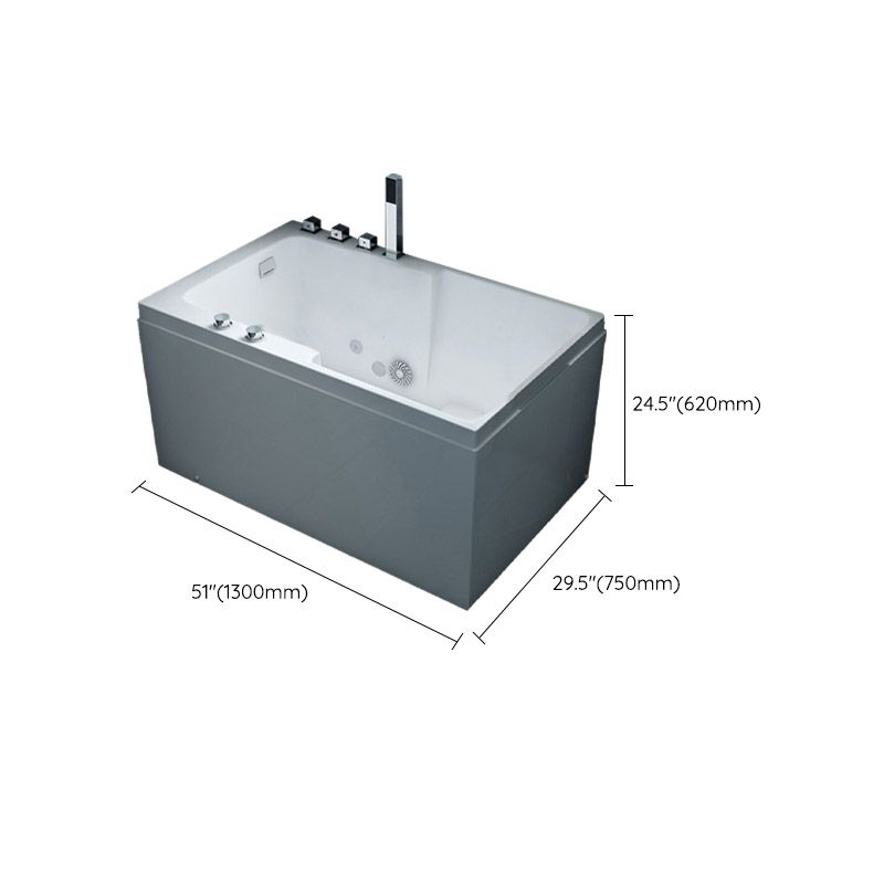 Bathroom Acrylic Apron Front Bathtub Modern Rectangular Bathtub Clearhalo 'Bathroom Remodel & Bathroom Fixtures' 'Bathtubs' 'Home Improvement' 'home_improvement' 'home_improvement_bathtubs' 'Showers & Bathtubs' 1200x1200_07edb4c8-50b6-4bb6-8963-b12f04bed805