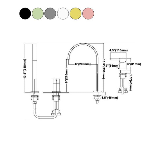 1-Handle Bathroom Faucet with Swivel 2 Hole Widespread Bathroom Sink Faucet Clearhalo 'bathroom_sink_faucets' 'Conjunta de Baño y Conjunta de Grifo' 'Coronamiento de Baño y Dispositivo de Baño' 'Grifo del lavabo del baño' 'Hogar' 'home_improvement' 'home_improvement_bathroom_sink_faucets' 'Mejoras para el hogar' 1200x1200_07facd4f-357b-49ec-a5a7-9a9e9d9a6890