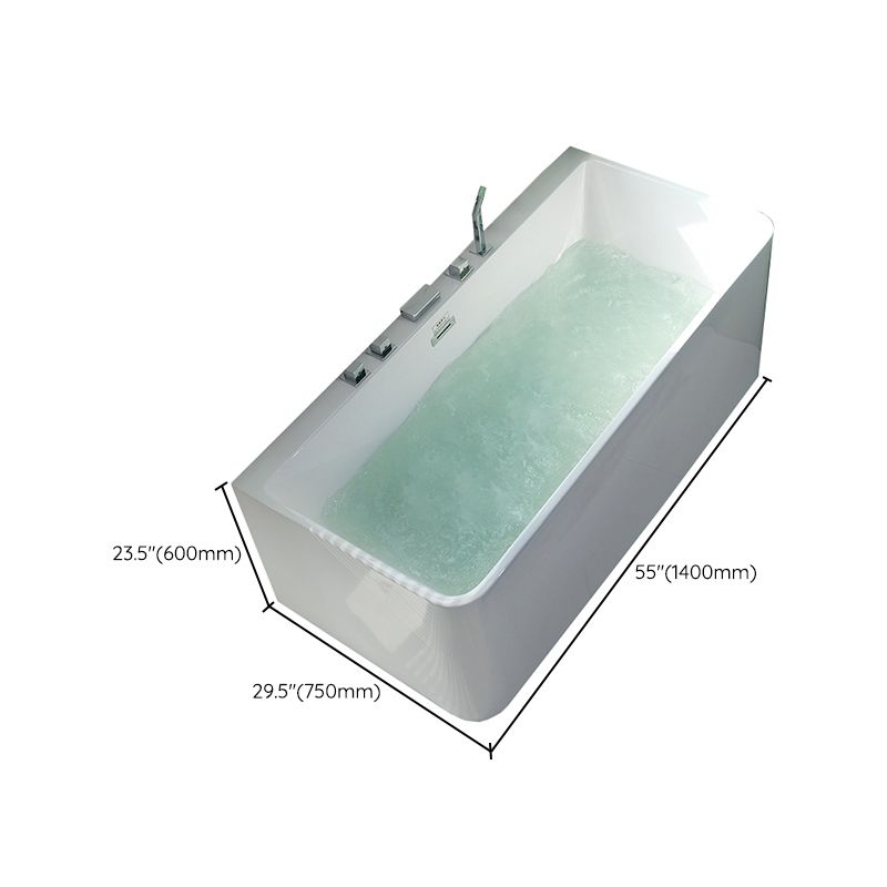 Back to Wall Rectangular Bath Antique Finish Soaking Modern Bathtub Clearhalo 'Bathroom Remodel & Bathroom Fixtures' 'Bathtubs' 'Home Improvement' 'home_improvement' 'home_improvement_bathtubs' 'Showers & Bathtubs' 1200x1200_080354bf-c986-4ee3-bde2-28eb94972a9b