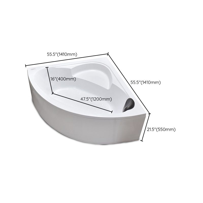 Modern Corner Soaking Bathtub Antique Finish Back to Wall Bath Tub Clearhalo 'Bathroom Remodel & Bathroom Fixtures' 'Bathtubs' 'Home Improvement' 'home_improvement' 'home_improvement_bathtubs' 'Showers & Bathtubs' 1200x1200_080da3c9-57ed-40ab-b773-eeedae098dd6