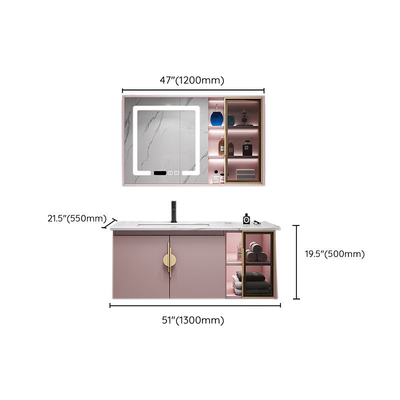 Contemporary Bathroom Vanity Set Wall-Mounted Bathroom Vanity Set Clearhalo 'Bathroom Remodel & Bathroom Fixtures' 'Bathroom Vanities' 'bathroom_vanities' 'Home Improvement' 'home_improvement' 'home_improvement_bathroom_vanities' 1200x1200_08189306-12e3-4988-92f1-5ce15ea04eed