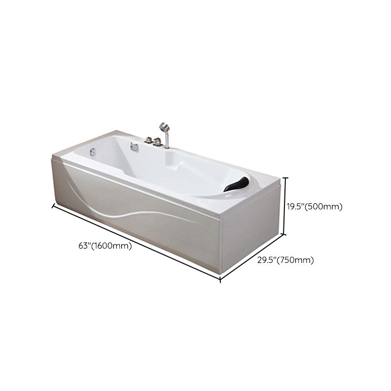 Soaking Bathtub Antique Finish Rectangular Acrylic Back to Wall Bath Tub Clearhalo 'Bathroom Remodel & Bathroom Fixtures' 'Bathtubs' 'Home Improvement' 'home_improvement' 'home_improvement_bathtubs' 'Showers & Bathtubs' 1200x1200_0825aae4-3930-4690-a4e2-c7ecaa88c093