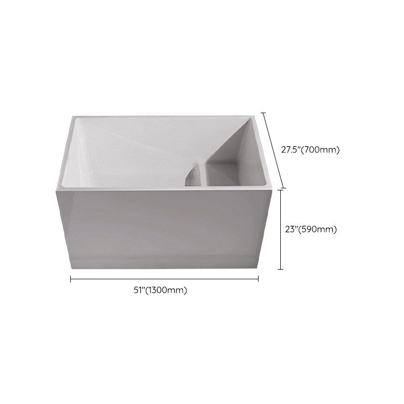 Modern Corner White Acrylic Bathtub Rectangle with Drain Bath Tub for Bathroom Clearhalo 'Bathroom Remodel & Bathroom Fixtures' 'Bathtubs' 'Home Improvement' 'home_improvement' 'home_improvement_bathtubs' 'Showers & Bathtubs' 1200x1200_082c3829-68bc-49bb-8e3a-62af2d9fd8ea