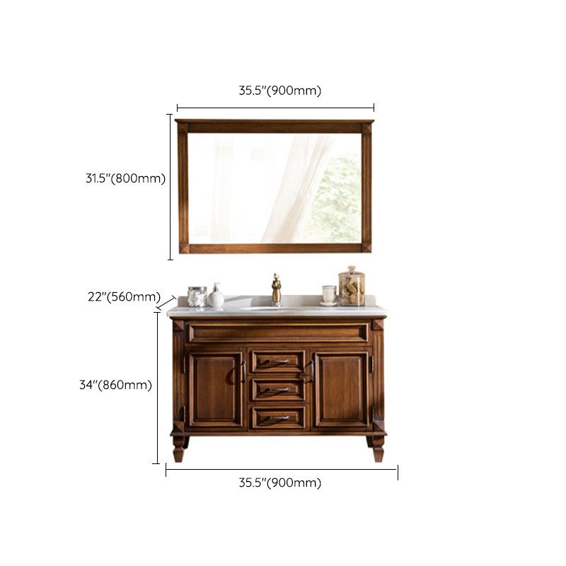 Freestanding Mirror Included Bathroom Vanity Set with Sink Faucet Clearhalo 'Bathroom Remodel & Bathroom Fixtures' 'Bathroom Vanities' 'bathroom_vanities' 'Home Improvement' 'home_improvement' 'home_improvement_bathroom_vanities' 1200x1200_08387334-8869-4a16-a5b1-98985825dcfd